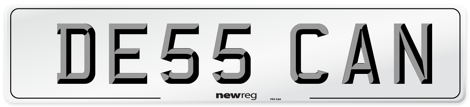DE55 CAN Number Plate from New Reg